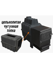 Банная чугунная печь Березка 
