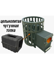 Банная чугунная печь Березка 